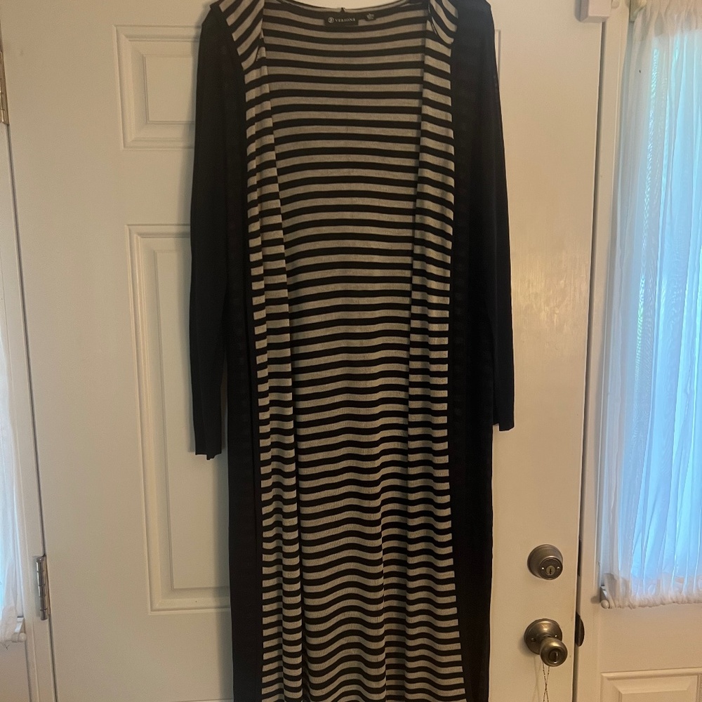 Navy Blue Hooded Duster